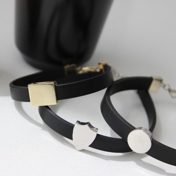 צמיד סילקון רחב עיגול