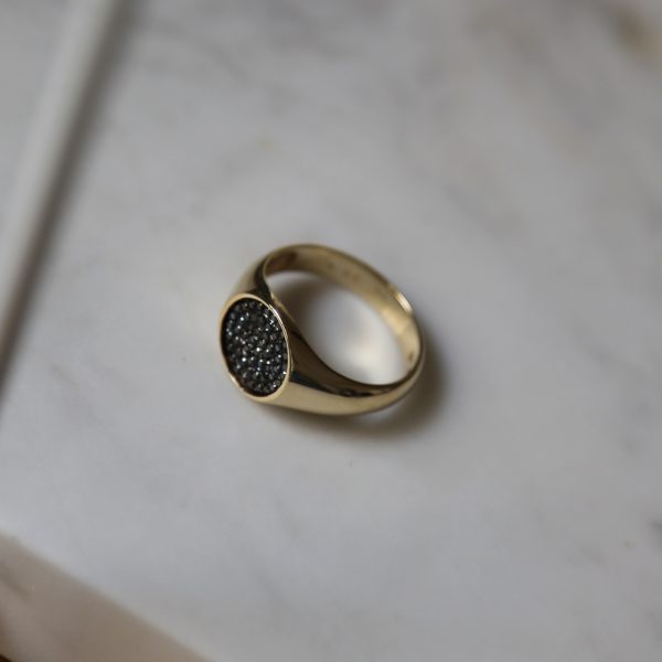 טבעת ריי עיגול משובצת