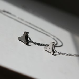 תליון ספינר זהב לבן וזהב מושחר