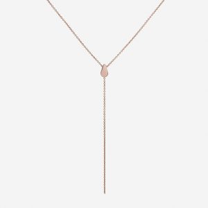 שרשרת עניבה טיפה זהב אדום