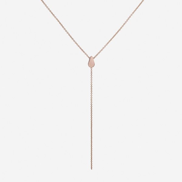 שרשרת עניבה טיפה זהב אדום