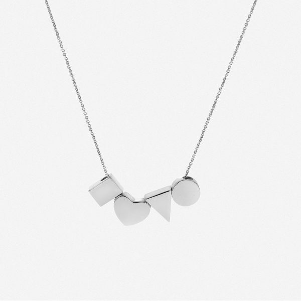 שרשרת עיגול משולש לב מלבן