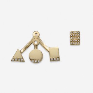 עגיל צורה עם מניפת צורות