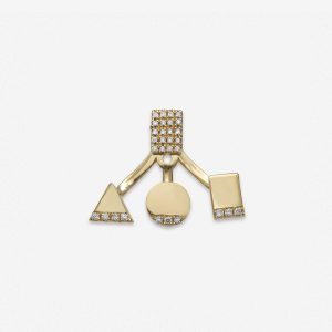 עגיל צורה עם מניפת צורות