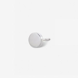 עגיל עיגול זהב לבן