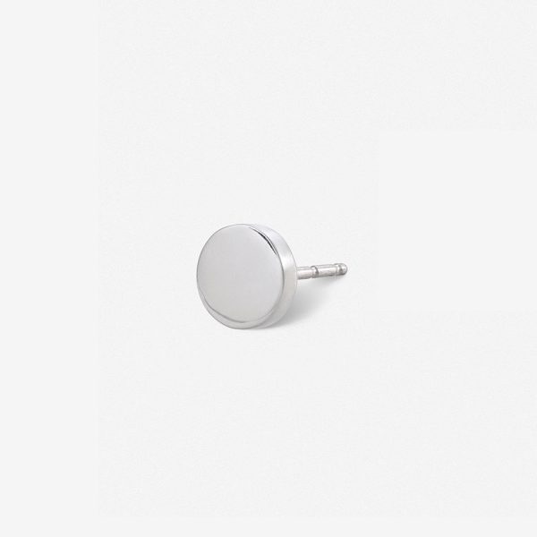 עגיל עיגול זהב לבן