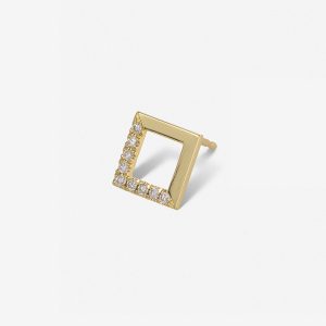 עגיל קונטור ריבוע חצי שיבוץ