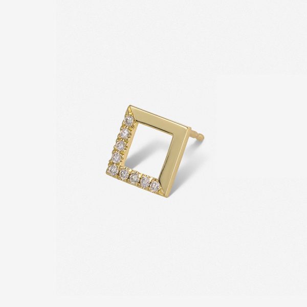 עגיל קונטור ריבוע חצי שיבוץ