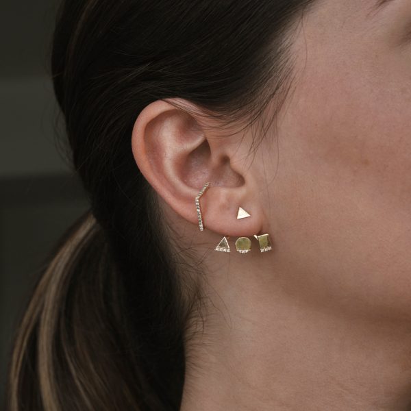 עגיל צורה עם מניפת צורות