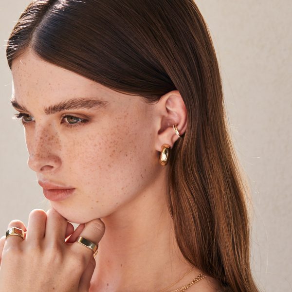 2 עגילי הליקס זהב צהוב