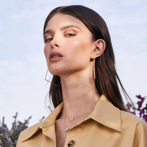 עגיל ג׳יפסי גדול מלבן וריבוע