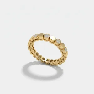 טבעת Center סנטר עיגולים משובצת