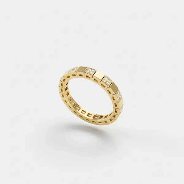 טבעת Center סנטר ריבועים משובצת Balance Refine Ring